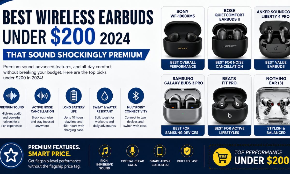 Best Wireless Earbuds Under $200 (2024 Guide)